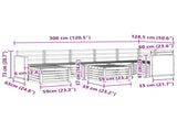 Outdoor Sofa Set 7 pcs Natural Solid Acacia Wood 3384650
