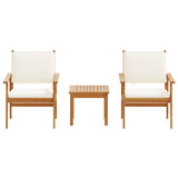 Garden Sofa Set with Cushion 3 pcs Brown Solid Acacia wood 4106577