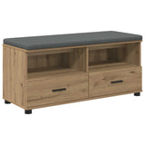 Hall Bench with Cushion with Shelf Artisan Oak 100 x 38 x 46 cm 891471