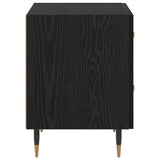 Bedside Cabinet with Drawer 2 pcs Black Oak 40 x 35 x 47.5 cm 881982