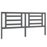 Bed Headboard Grey Solid Pine Wood 186 cm x 4 cm x 100 cm 818837