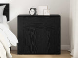 Bedside Cabinet Black Oak 35 x 50 x 60 cm Engineered Wood 881071