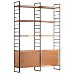 4-Tier Bookcase 124x30x180 cm Solid Acacia Wood 284416