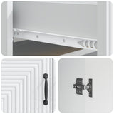 Sideboard with Drawer White 66 x 34.5 x 89.5 cm Engineered Wood 894865