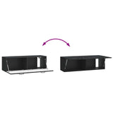 Wall-Mounted TV Cabinet Black 98 x 31 x 30 cm Engineered Wood 899406