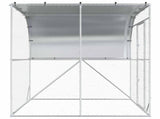 Chicken Coop Silver 200 x 200 x 215 cm Galvanised Steel 42042543
