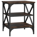 ZNTS Side Tables 2 pcs Smoked Oak 40x42x50 cm Engineered Wood 825777