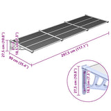 Door Canopy Grey and Transparent 297.5x90 cm Polycarbonate 153694