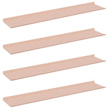 Floating Shelf Wall-mounted 4 pcs Pink 100 x 18 x 2.5 cm Steel 8004047