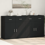 Sideboards 2 pcs Black 79x38x80 cm Engineered Wood 3276617