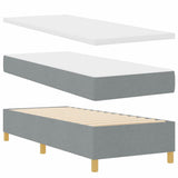 Box Spring Bed with Headboard Light grey 80 x 200 cm Fabric 3339651