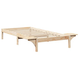 Bed Frame Natural 90 x 200 cm Solid Pine Wood 873205