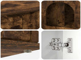 Cat House Smoked Oak 85 x 55 x 50.5 cm Engineered Wood 8000721