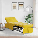 Sofa Bed Yellow 194 x 67 x 82 cm Velvet 42008601