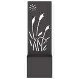 Garden Privacy Screen Black 50 x 150 cm Cold-rolled steel 876427