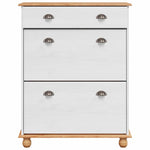 Shoe Cabinet ASKIM White 85 x 35 x 108 cm Solid Pine wood 4105438