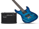 GST Stylish H-H Pickup Tiger Stripe Electric Kit with 20W AMP Bag 45095045