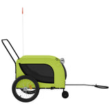Pet Bike Trailer Green and Black Oxford Fabric and Iron 94032
