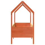 Kids' House Bed Frame without Mattress Wax Brown 80x160 cm Pine 850712