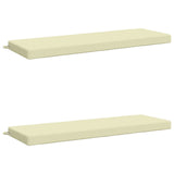 2-Piece Bench Cushions SOEST 2 pcs 100% Polyester Cream 950333