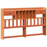 Bookcase Bed without Mattress Wax Brown 200x200cm Solid Wood Pine 3323133