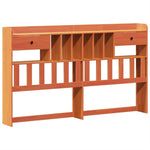 ZNTS Bookcase Bed without Mattress Wax Brown 180x200 cm Super King Solid Wood Pine 3323136