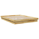 Bed Frame without Mattress 150x200 cm King Size Solid Wood Oak 3315732