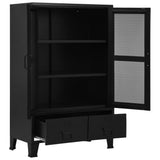 Office Cabinet with Mesh Doors Industrial 75x40x120 cm Steel 145355