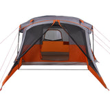 Camping Tent with Porch 4-Person Orange Waterproof 94538