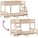 ZNTS Bunk Bed without Mattress 90x200/120x200 cm Solid Wood 3207185