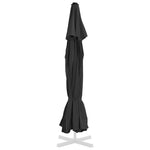 ZNTS Replacement Fabric for Outdoor Parasol Black 500 cm 312544