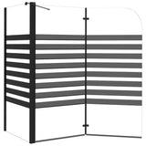 Stripe Bath Enclosure 120x68x130 cm Tempered Glass 151863