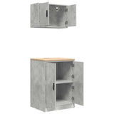 Garage Cabinets 2 pcs Concrete Grey Engineered Wood 3328308