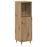 Bathroom Cabinet Artisan Oak 30x30x100 cm Engineered Wood 857206