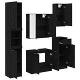 Bathroom Furniture Set 5 pcs Black Oak Engineered Wood 3416115