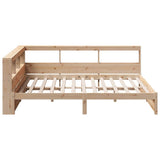 Bookcase Bed without Mattress 140x190 cm Solid Wood Pine 3324360