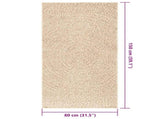 Rug ZIZUR Beige 80x150 cm Jute Look Indoor and Outdoor 4010402