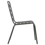Stackable Garden Chair Set 5 pcs Anthracite Powder-coated Steel 3283766