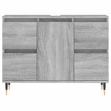 Bathroom Cabinet Grey Sonoma 80x33x60 cm Engineered Wood 831650