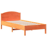 Bed Frame without Mattress Wax Brown 90x200 cm Solid Wood Pine 842621