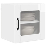 Wall Glass Cabinet PORTO 2 pcs High Gloss White 40 x 31 x 40 cm 885194