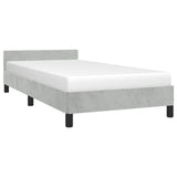 Bed Frame without Mattress Light Grey Twin XL Velvet 347600