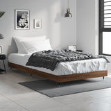 Bed Frame without Mattress Brown Oak 100x200 cm Engineered Wood 832164