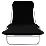 Sunlounger Set of 2 Black 44300