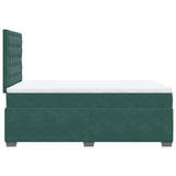 Box Spring Bed with Mattress Dark Green 120x190 cm Small Double Velvet 3290873