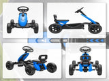 Pedal Go Kart for Kids 2-5 Years, with Silent EVA Wheels, Metal Frame, Blue T3398P378923