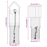 Playhouse with Climbing Wall Impregnated Wood Pine 3155965