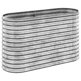 Garden Raised Bed Galvanised Steel 114x40x68 cm Silver 318892
