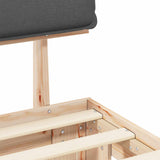 Bed Frame with Upholstered Headboard Dark Grey 90 x 200 cm 877305