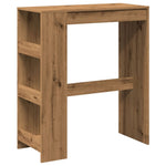 ZNTS Bar Table with Racks Artisan Oak 90x40x103.5 cm Engineered Wood 854381